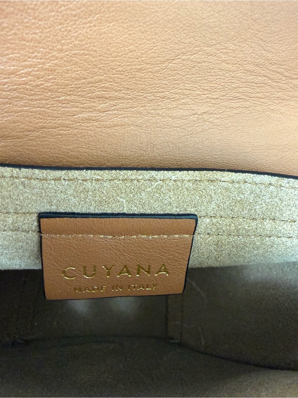 Cuyana Mini Saddle Leather Crossbody Bag in Caramel - Picture 15 of 16